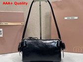 Miu Miu Shiny Leather Pouch in Black 5NE029 Replica