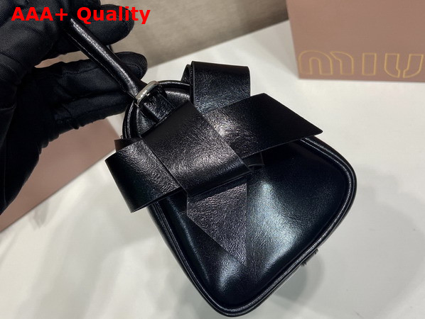 Miu Miu Shiny Leather Pouch in Black 5NE029 Replica