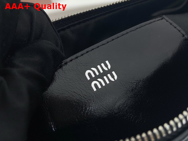 Miu Miu Shiny Leather Pouch in Black 5NE029 Replica