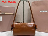 Miu Miu Shiny Leather Pouch in Palisander 5NE029 Replica