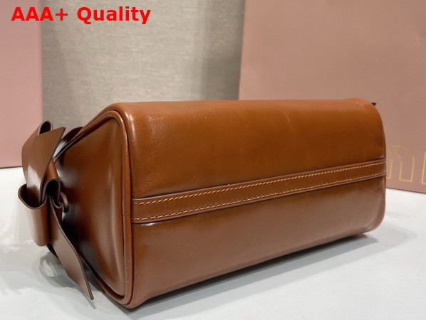 Miu Miu Shiny Leather Pouch in Palisander 5NE029 Replica