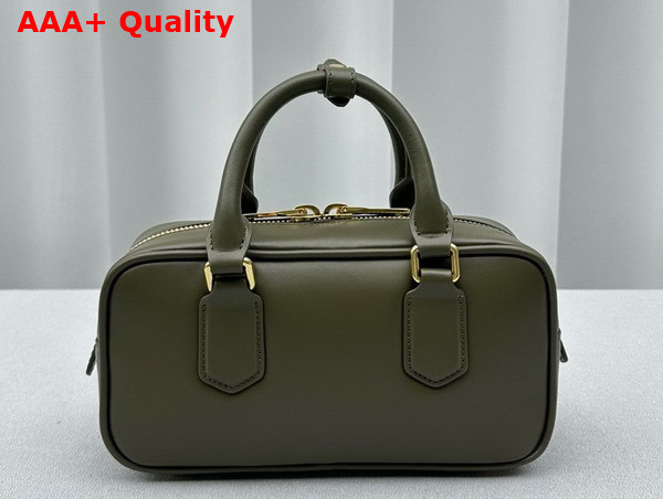 Miu Miu Small Arcadie Leather Bag in Dark Green 5BB142 Replica