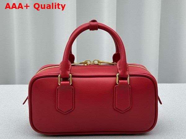Miu Miu Small Arcadie Leather Bag in Red 5BB142 Replica