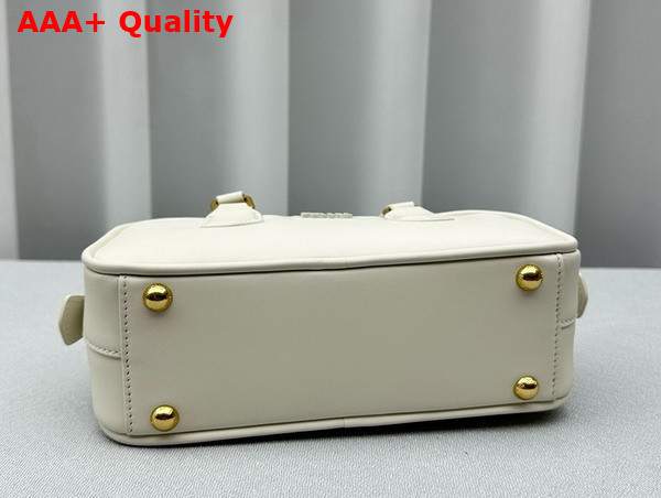 Miu Miu Small Arcadie Leather Bag in White 5BB142 Replica