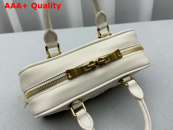 Miu Miu Small Arcadie Leather Bag in White 5BB142 Replica
