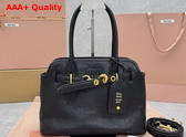 Miu Miu Small Aventure Nappa Leather Bag in Black 5BA292 Replica