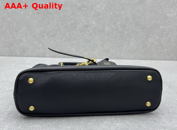 Miu Miu Small Aventure Nappa Leather Bag in Black 5BA292 Replica