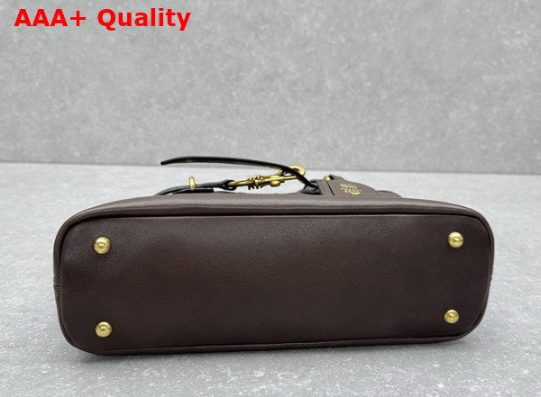 Miu Miu Small Aventure Nappa Leather Bag in Briarwood 5BA292 Replica