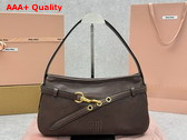 Miu Miu Small Aventure Nappa Leather Bag in Briarwood 5BC182 Replica