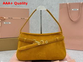 Miu Miu Small Aventure Suede Bag in Whiskey 5BC182 Replica
