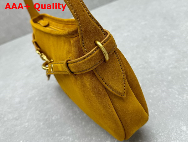 Miu Miu Small Aventure Suede Bag in Whiskey 5BC182 Replica