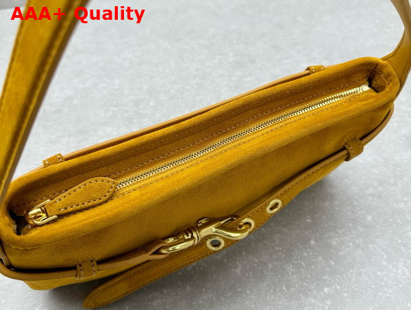 Miu Miu Small Aventure Suede Bag in Whiskey 5BC182 Replica