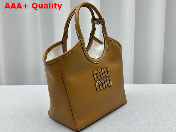 Miu Miu Small IVY Leather Bag in Caramel Replica