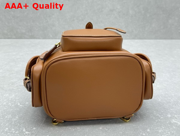 Miu Miu Small Leather Backpack in Cognac 5BZ043 Replica