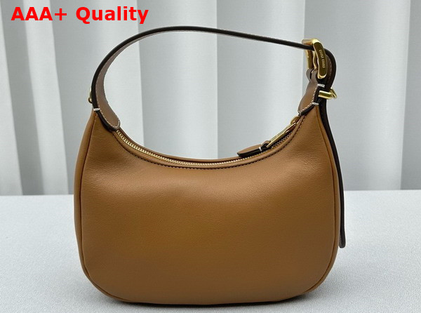 Miu Miu Small Leather Hobo Bag in Caramel 5BC161 Replica