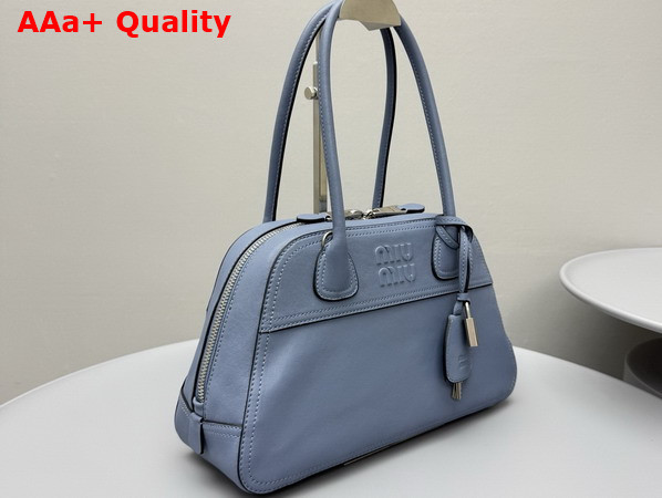 Miu Miu Small Vivant Nappa Leather Bag in Blue 5BB199 Replica