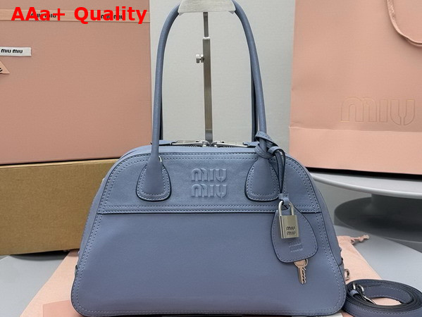 Miu Miu Small Vivant Nappa Leather Bag in Blue 5BB199 Replica