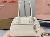 Miu Miu Small Vivant Nappa Leather Bag in Chalk White 5BB199 Replica
