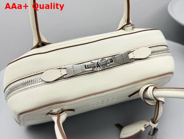 Miu Miu Small Vivant Nappa Leather Bag in Chalk White 5BB199 Replica