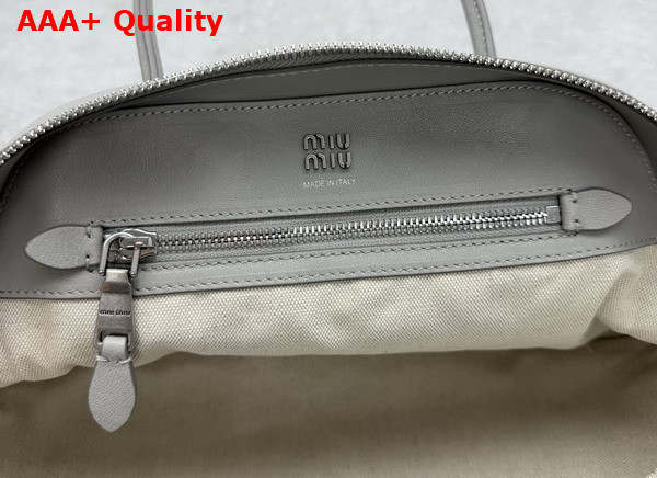 Miu Miu Small Vivant Nappa Leather Bag in Granite Gray 5BB199 Replica