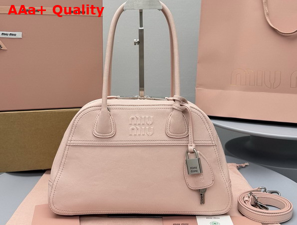 Miu Miu Small Vivant Nappa Leather Bag in Opal 5BB199 Replica