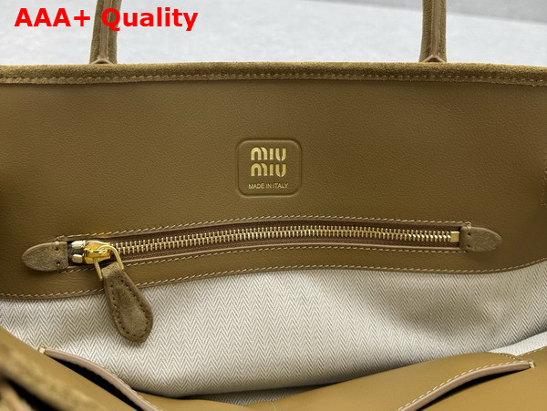 Miu Miu Suede Aventure Bag in Olive Green 5BG310 Replica