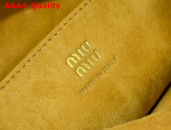 Miu Miu Suede Bag with Trick in Whiskey 5BA295 Replica
