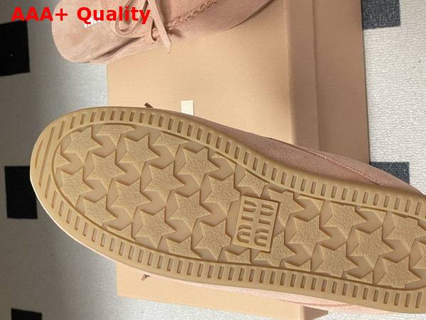 Miu Miu Suede Deck Mules in Pink 5R604E Replica