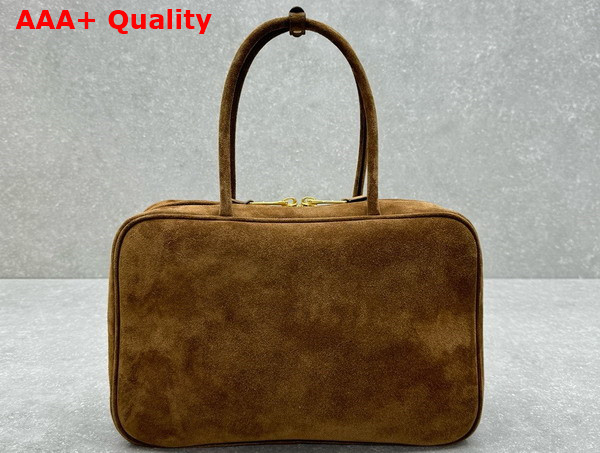 Miu Miu Suede Leather Beau Bag in Cocoa Brown 5BB117 Replica