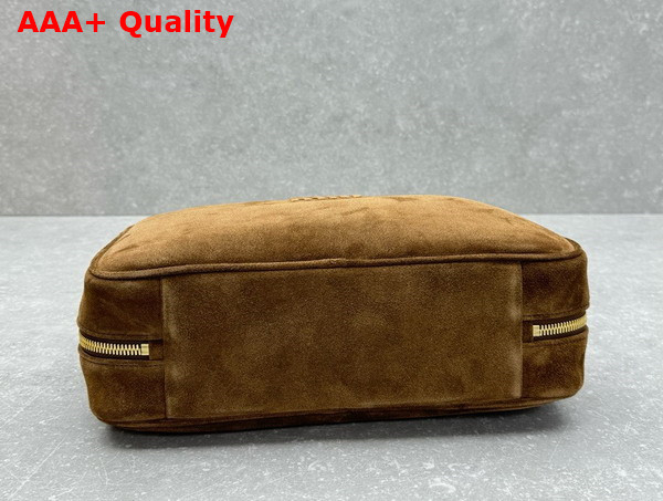 Miu Miu Suede Leather Beau Bag in Cocoa Brown 5BB117 Replica