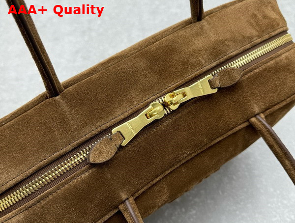 Miu Miu Suede Leather Beau Bag in Cocoa Brown 5BB117 Replica