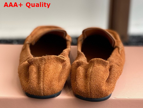 Miu Miu Suede Loafers in Brandy 5D341E Replica