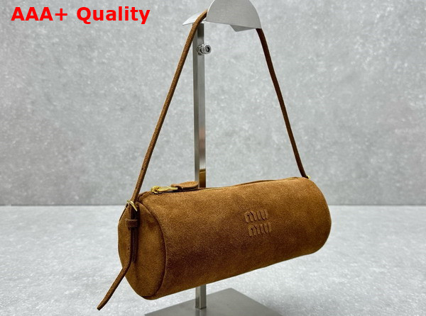 Miu Miu Suede Pouch in Cocoa Brown 5NE851 Replica