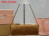 Miu Miu Suede Pouch in Cocoa Brown 5NE851 Replica