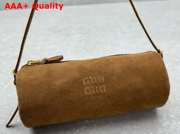Miu Miu Suede Pouch in Cocoa Brown 5NE851 Replica