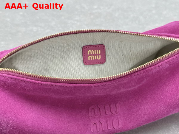 Miu Miu Suede Pouch in Fuchsia 5NE851 Replica
