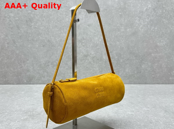Miu Miu Suede Pouch in Whiskey 5NE851 Replica