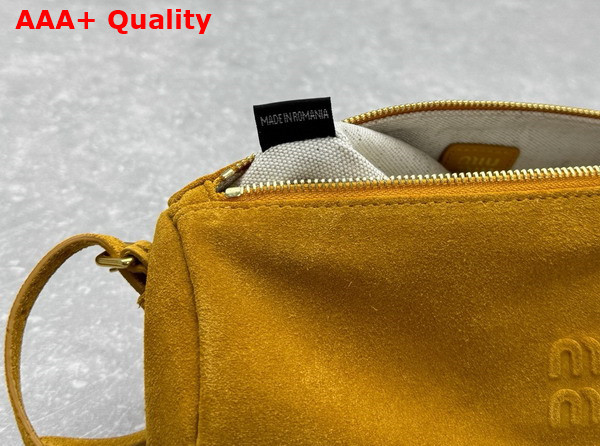 Miu Miu Suede Pouch in Whiskey 5NE851 Replica