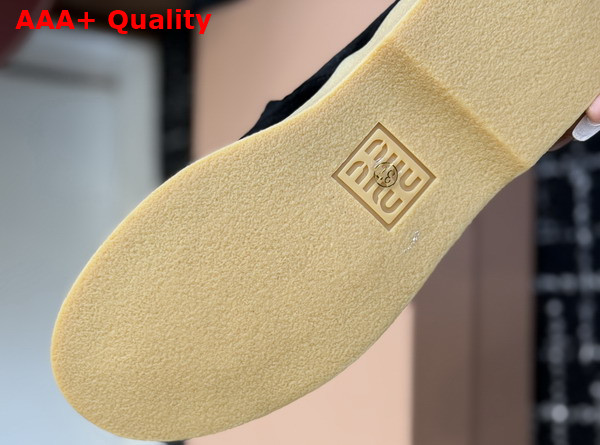 Miu Miu Suede and Shearling Slip On Booties in Black 5T558E Replica