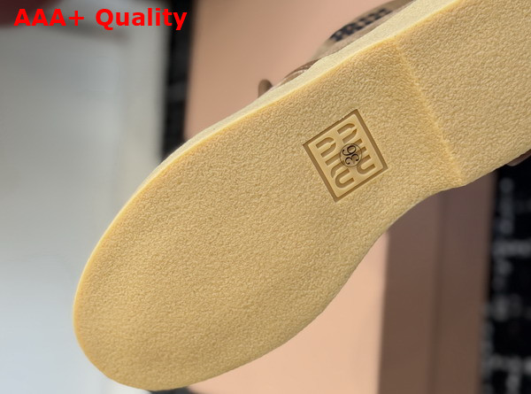 Miu Miu Suede and Shearling Slip On Booties in Cinnamon 5T558E Replica