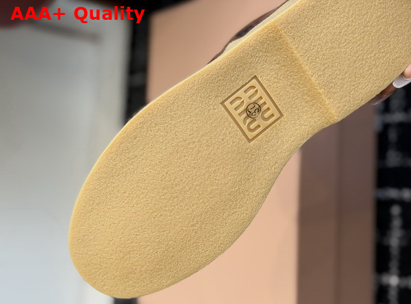 Miu Miu Suede and Shearling Slip On Booties in Cocoa Brown 5T558E Replica