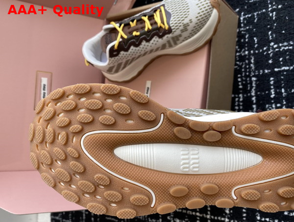 Miu Miu Technical Fabric Sneakers in Ivy Green 5E480E Replica