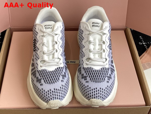 Miu Miu Technical Fabric Sneakers in Light Blue 5E480E Replica