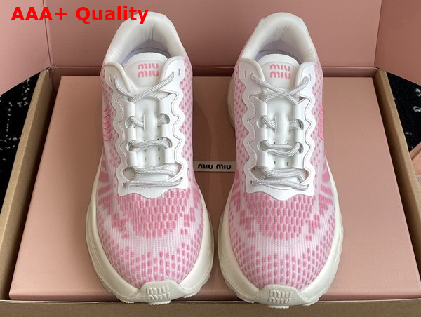Miu Miu Technical Fabric Sneakers in Pink 5E480E Replica