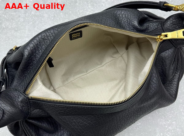 Miu Miu Textured Nappa Leather Bag in Black 5BC191 Replica