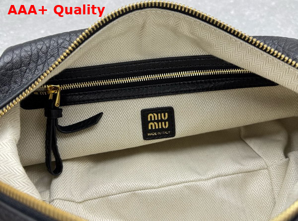 Miu Miu Textured Nappa Leather Bag in Black 5BC191 Replica