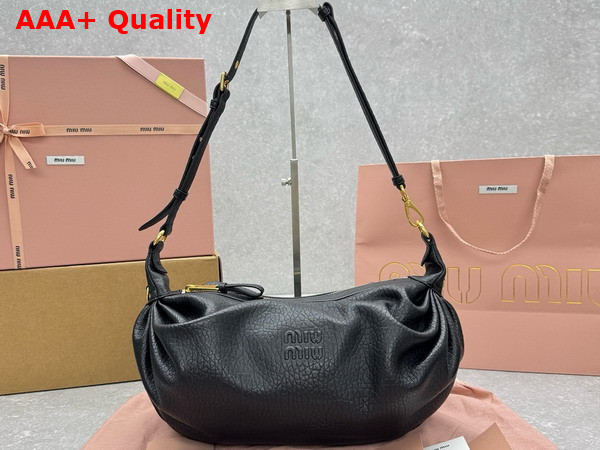 Miu Miu Textured Nappa Leather Bag in Black 5BC191 Replica