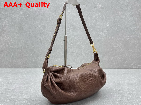 Miu Miu Textured Nappa Leather Bag in Sienna 5BC191 Replica