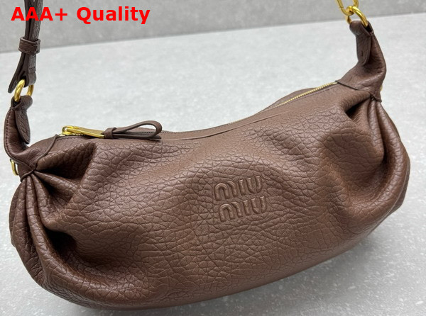 Miu Miu Textured Nappa Leather Bag in Sienna 5BC191 Replica