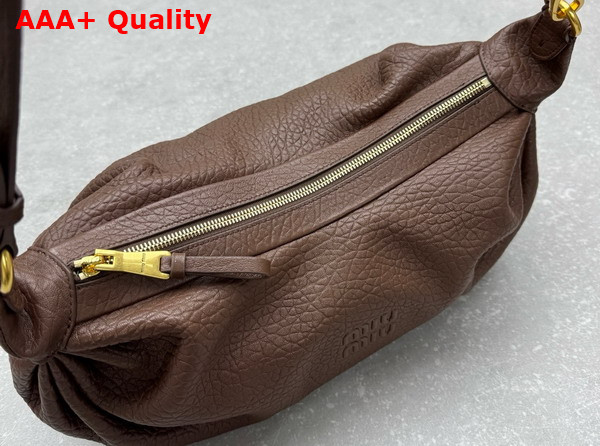 Miu Miu Textured Nappa Leather Bag in Sienna 5BC191 Replica